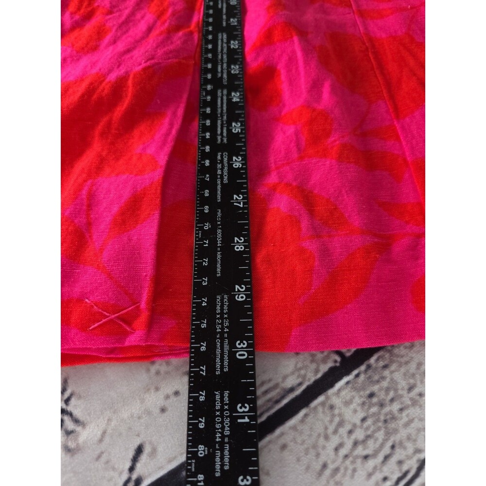 Kate Spade Women's Large Pink- Red Floral Linen Blazer - Picture 12 of 12